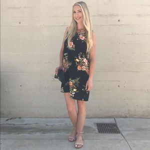 Leith Black Floral Dress